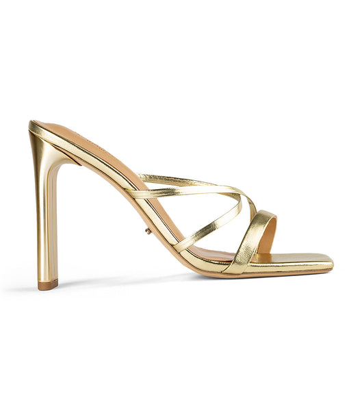 Tony Bianco Fior Gold Nappa Metallic 11cm Event Heels Gold / Metal | MYEGJ17348