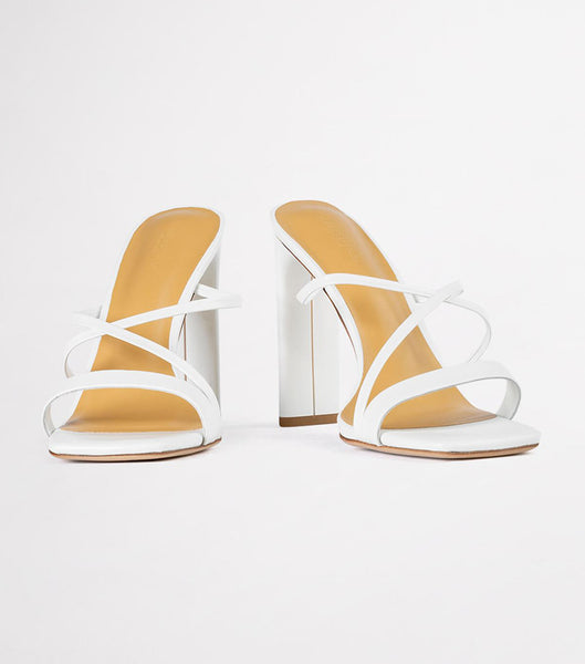 Tony Bianco Fior White Kid 11cm Strappy Heels White | MYNZX38700