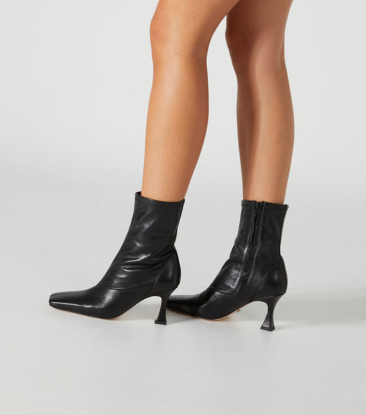 Tony Bianco Fomo Black Venice 8cm Heeled Boots Black | MMYFT32852