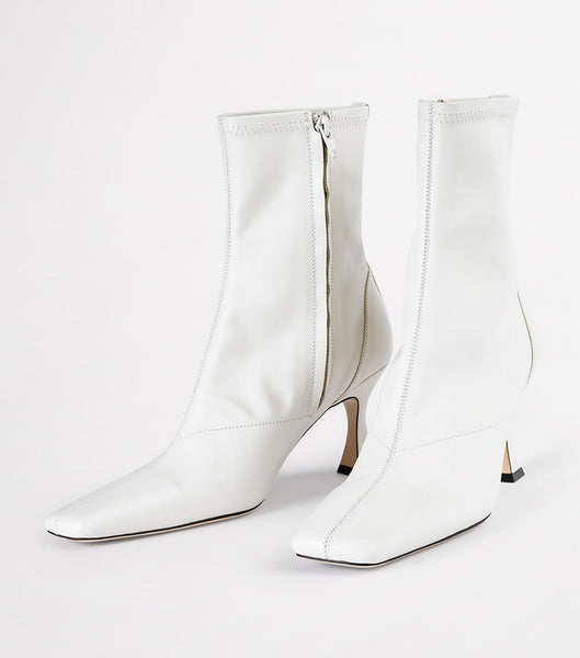 Tony Bianco Fomo Dove Nappa 8cm Heeled Boots White | FMYUI94198