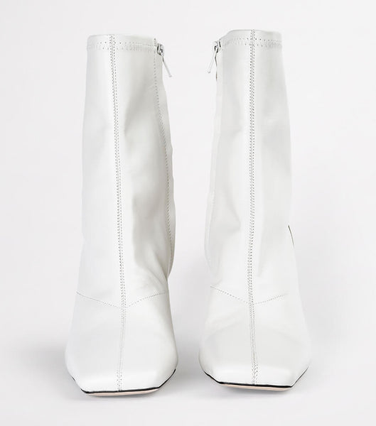 Tony Bianco Fomo Dove Nappa 8cm Heeled Boots White | FMYUI94198