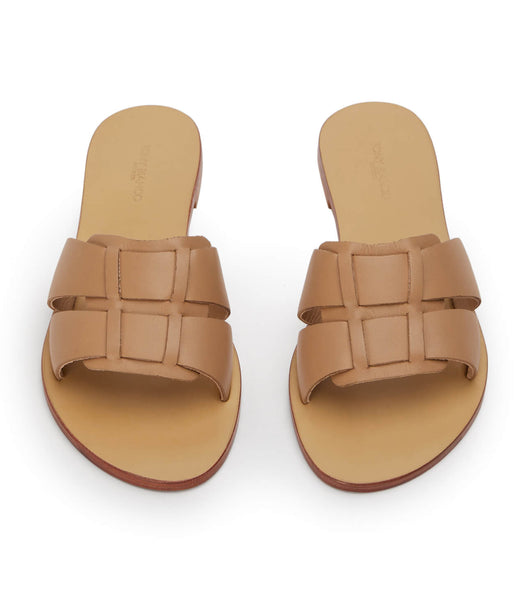 Tony Bianco Force Camel 1cm Sandals Brown | MYJBT73415