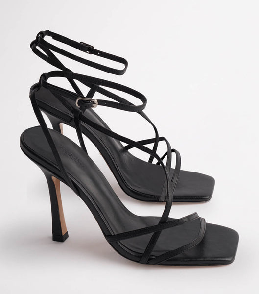 Tony Bianco Franci Black Kid 10.5cm Bridal Heels Black | BMYSO99516