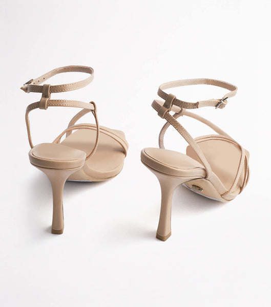 Tony Bianco Franci Skin Sheep Nappa 10.5cm Strappy Heels Skin Color | QMYWA44090