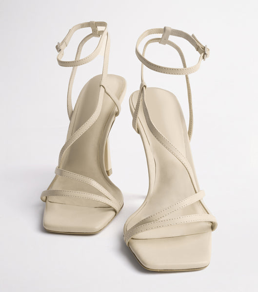 Tony Bianco Franci Vanilla Sheep Nappa 10.5cm Bridal Heels Light Yellow | MMYFT52255