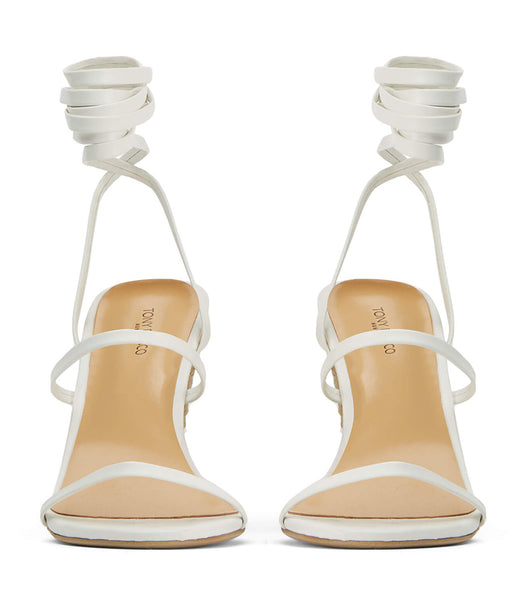 Tony Bianco Gabriella Milk Capretto 11cm Strappy Heels White | LMYSX39055