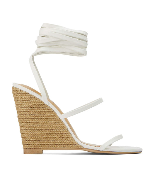 Tony Bianco Gabriella Milk Capretto 11cm Strappy Heels White | LMYSX39055