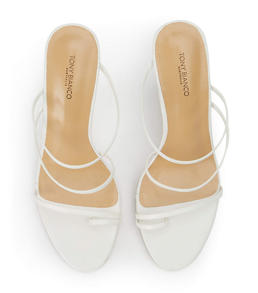 Tony Bianco Gaia Milk Capretto 11cm Wedges White | TMYWZ93672