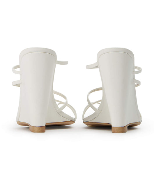 Tony Bianco Gaia Milk Capretto 11cm Wedges White | TMYWZ93672