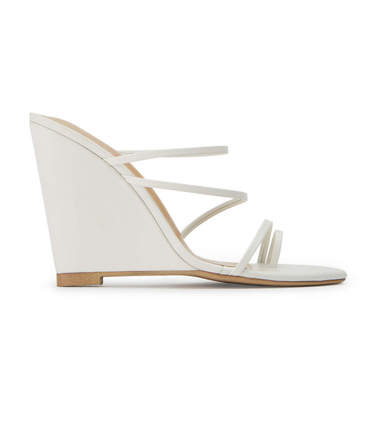 Tony Bianco Gaia Milk Capretto 11cm Wedges White | TMYWZ93672