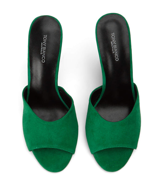 Tony Bianco Galaxy Jade Suede 11cm Wedges Green | DMYVO94902