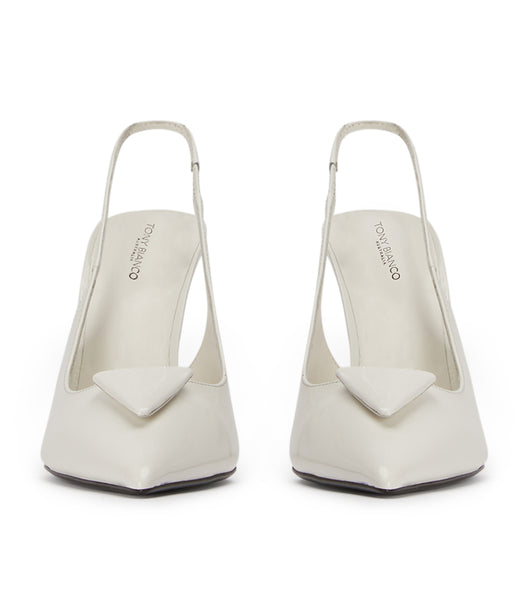 Tony Bianco Ginger White Hi Shine 10cm Court Shoes White | ZMYNQ17747