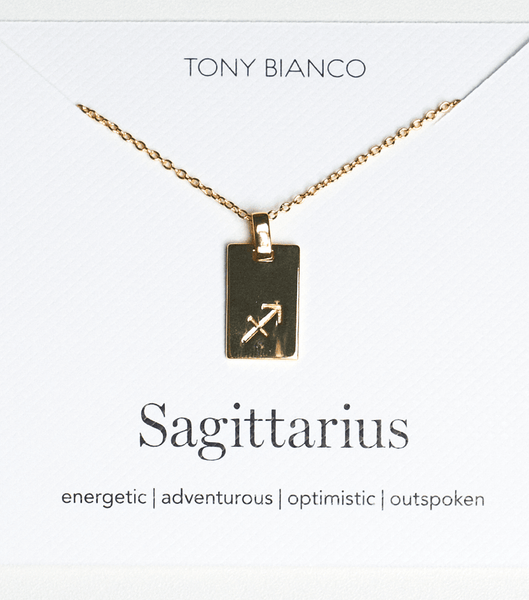 Tony Bianco Gold Sagittarius Zodiac Necklace Accessories Gold | MYZDE14309