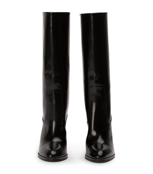 Tony Bianco Hadley Black Hi Shine 10.5cm Mid Calf Boots Black | GMYUC20183