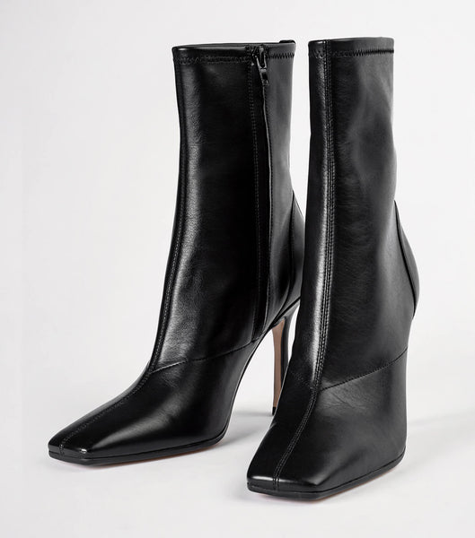 Tony Bianco Halsey Black Como 10.5cm Stiletto Boots Black | EMYHC31972