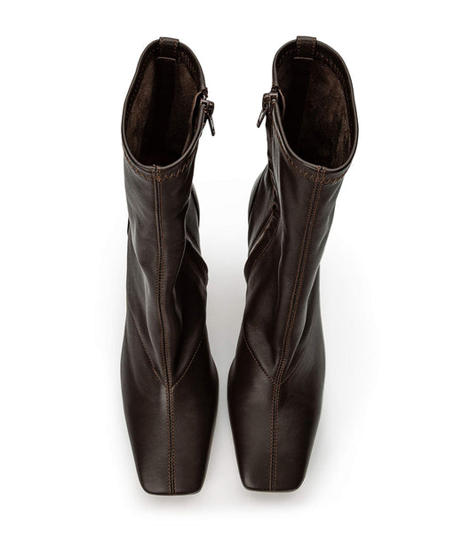 Tony Bianco Halsey Chocolate Nappa 10.5cm Ankle Boots Chocolate | AMYDF44476