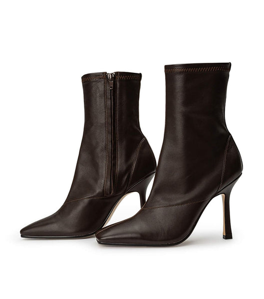 Tony Bianco Halsey Chocolate Nappa 10.5cm Ankle Boots Chocolate | AMYDF44476