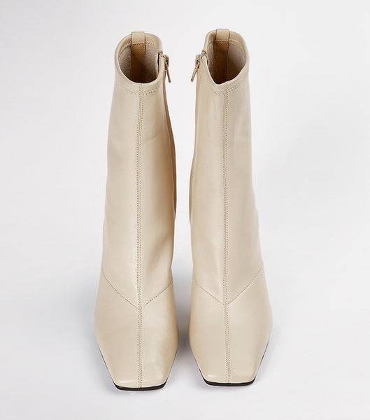 Tony Bianco Halsey Vanilla Nappa 10.5cm Heeled Boots Light Yellow | EMYVG79830