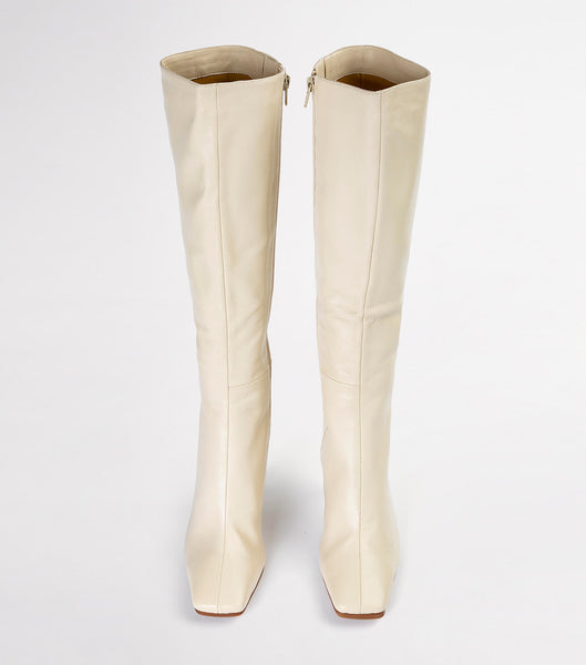 Tony Bianco Havana Vanilla Nappa 10.5cm Heeled Boots Light Yellow | MYICD73932