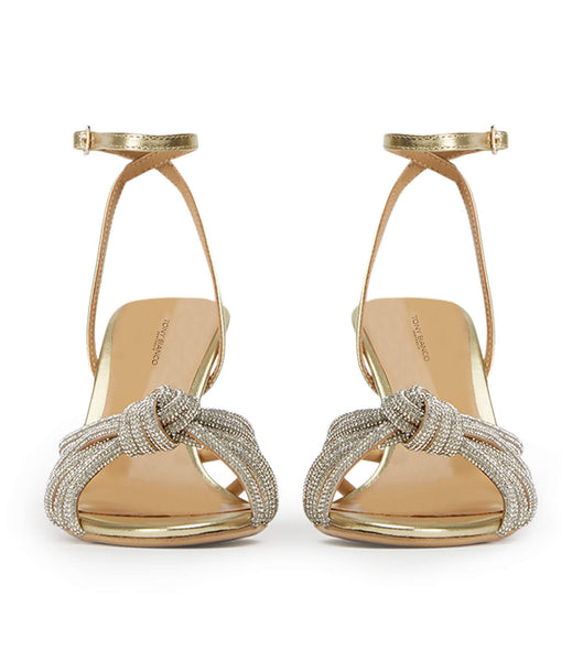 Tony Bianco Helena Gold Nappa Metallic 8.5cm Low Heels Gold / Metal | MMYHR18202