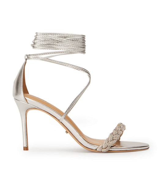 Tony Bianco Henley Silver Nappa Metallic 8.5cm Strappy Heels Silver / Metal | SMYVO21077