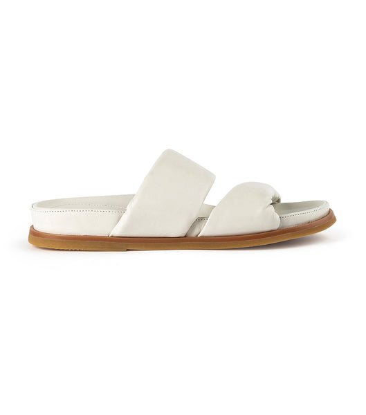 Tony Bianco Henry Dove Nappa 3.5cm Flat Sandals White | BMYSD97540