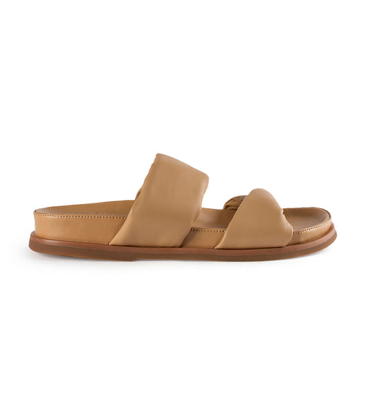 Tony Bianco Henry Honey Nappa 3.5cm Flat Sandals Orange | ZMYMJ81007