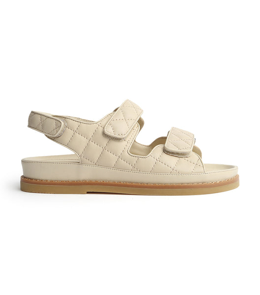 Tony Bianco Hiranni Vanilla Sheep Nappa 3.5cm Sandals Light Yellow | FMYUI82369