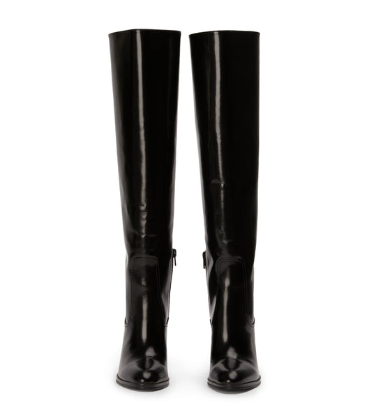 Tony Bianco Hot Black Hi Shine 10.5cm Heeled Boots Black | QMYWA25421