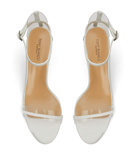 Tony Bianco Houston Milk Capretto 8.5cm Stiletto Heels White | MYIIZ90524