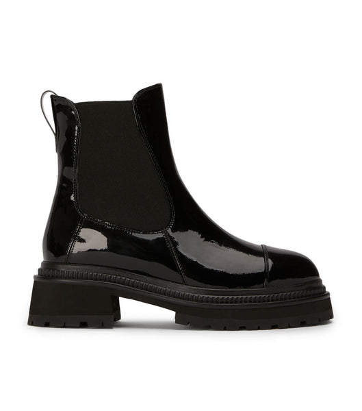 Tony Bianco Hurricane Black Hi Shine 5.5cm Ankle Boots Black | MYQCS91200