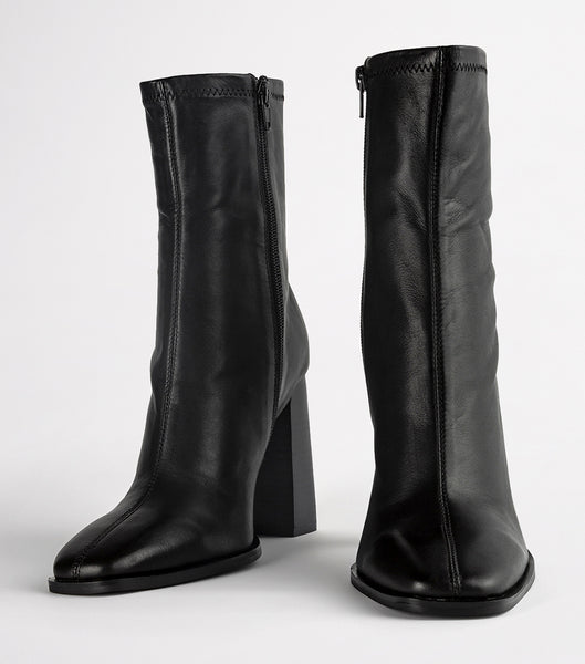 Tony Bianco Ines Black Como 10cm Heeled Boots Black | SMYVO23190