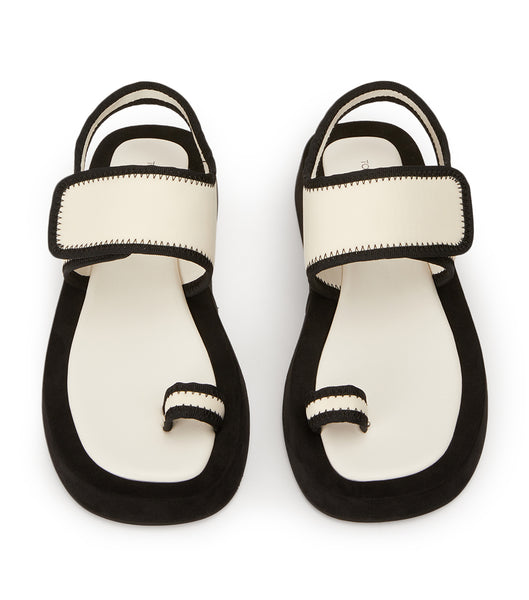 Tony Bianco Iso White/Black Neoprene 3.5cm Sandals White / Black | MYDYB88618