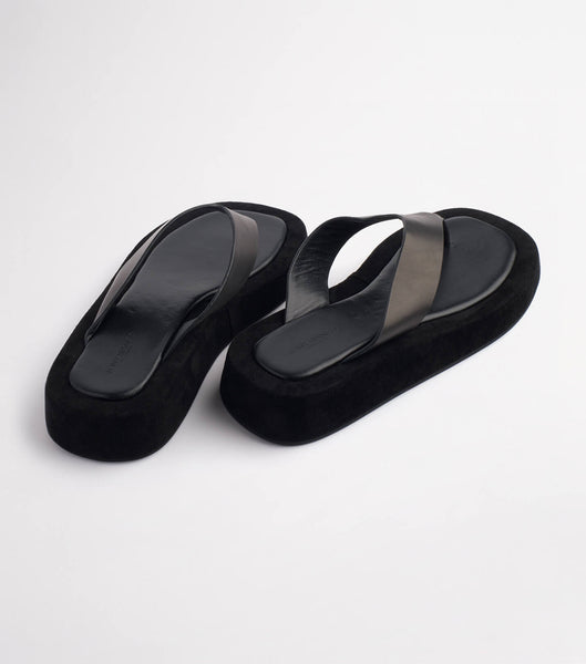 Tony Bianco Ives Black Como 3.5cm Footbeds Black | MYJZR93467