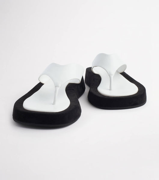 Tony Bianco Ives Milk Capretto 3.5cm Footbeds White | AMYDF15731
