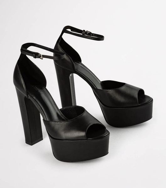 Tony Bianco Jayze Black Como 14cm Block Heels Black | MYZPD71510