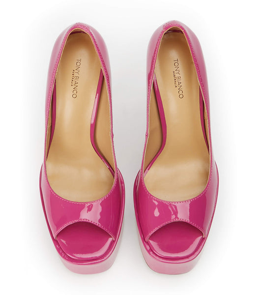 Tony Bianco Jolee Berry Patent 15cm Platform Shoes Pink | MMYFT74514