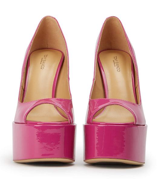 Tony Bianco Jolee Berry Patent 15cm Platform Shoes Pink | MMYFT74514