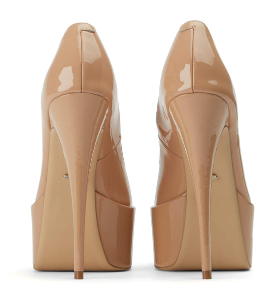 Tony Bianco Jolee Nude Patent 15cm Stiletto Heels Beige | LMYSX18210