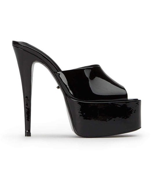 Tony Bianco Jordyn Black Patent 15cm Platform Shoes Black | MYXMI49079