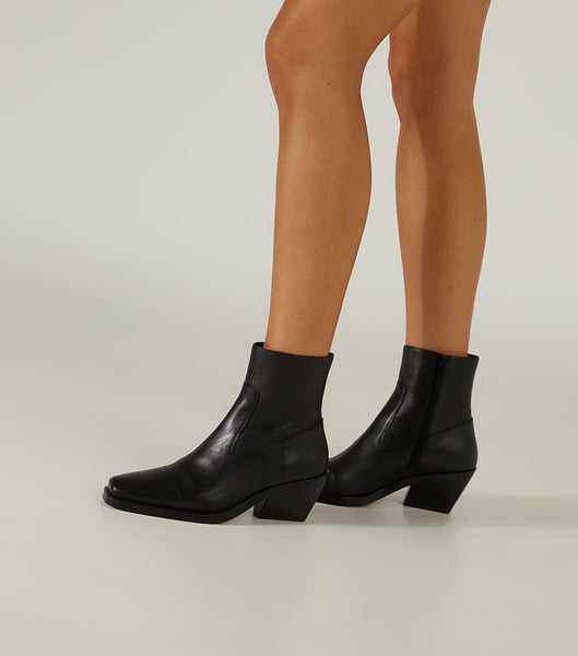 Tony Bianco Kamilla Black Como 6cm Ankle Boots Black | MYNEJ62343