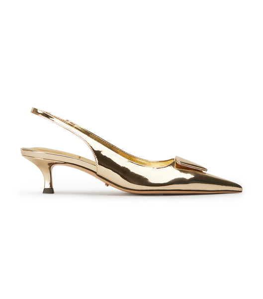 Tony Bianco Kimmy Gold Shine 4.5cm Court Shoes Gold | MYJZR74557