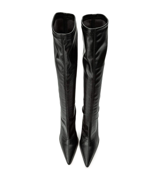 Tony Bianco Knight Black Venezia 9.5cm Knee High Boots Black | MYJVR57279