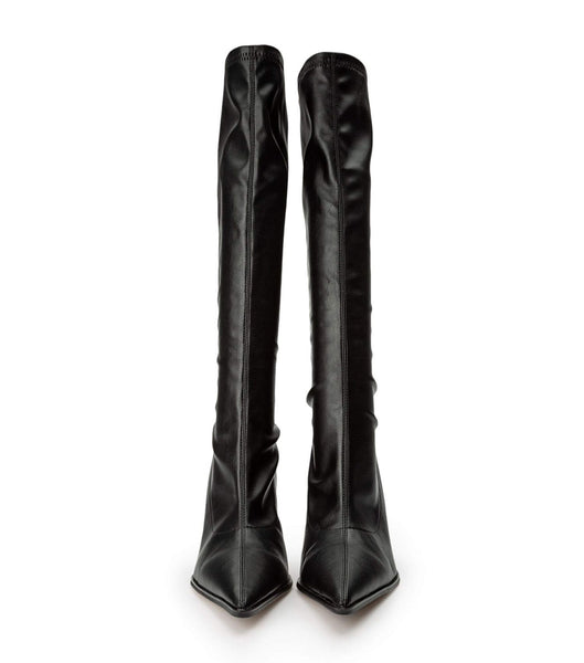 Tony Bianco Knight Black Venezia 9.5cm Stiletto Boots Black | SMYNY19337