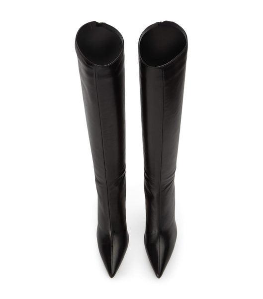 Tony Bianco Kortez Black Venice 9.5cm Knee High Boots Black | TMYPQ99828