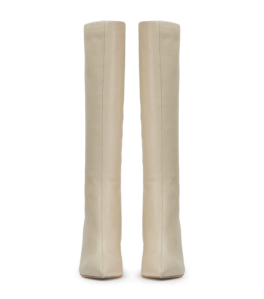 Tony Bianco Kortez Vanilla Nappa 9.5cm Knee High Boots Light Yellow | MYZDE14210