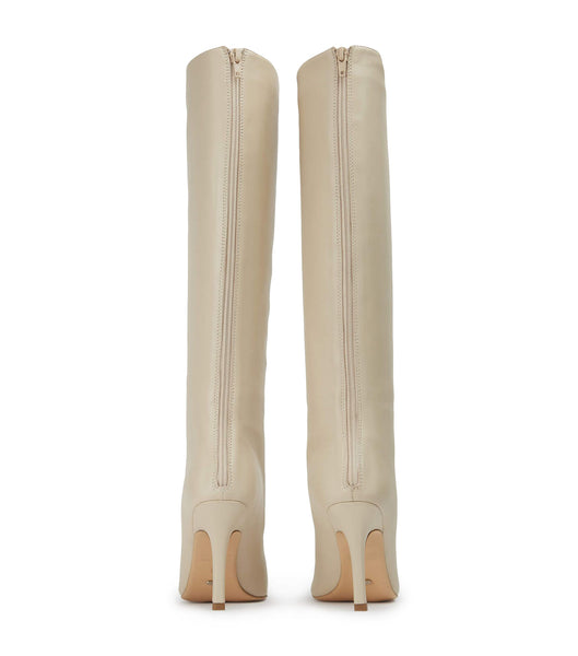 Tony Bianco Kortez Vanilla Nappa 9.5cm Knee High Boots Light Yellow | MYZDE14210