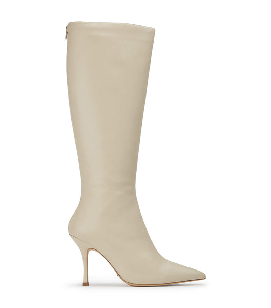 Tony Bianco Kortez Vanilla Nappa 9.5cm Knee High Boots Light Yellow | MYZDE14210