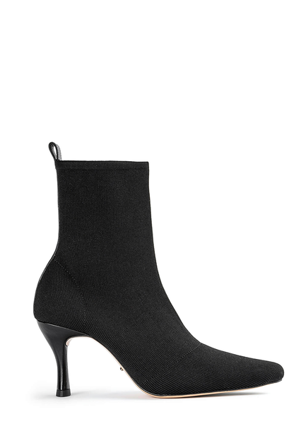 Tony Bianco Kossam Black Knit 8cm Stiletto Boots Black | MYJKU97706