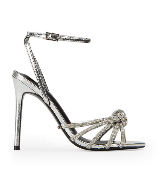 Tony Bianco Kyla Silver Foil 11cm Bridal Heels Silver | FMYUI27096